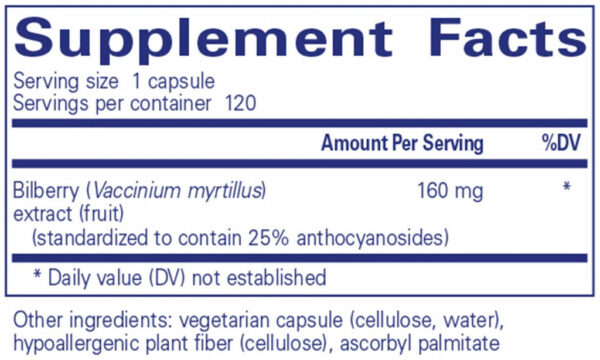 pure encapsulation bilberry eye health macular degeneration vision eye supplement