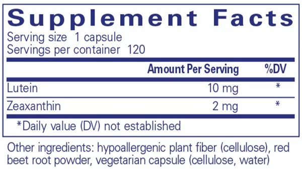 lutein zeaxanthin pure encapsulations